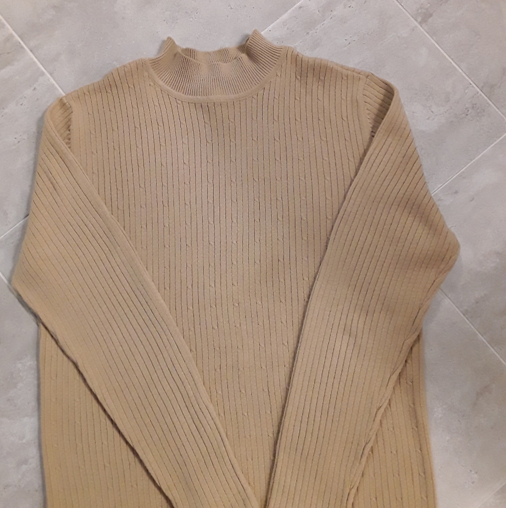 Laura Scott Large Tan Sweater